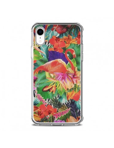 Coque iPhone XR Tropical Flamant Rose - Monica Martinez
