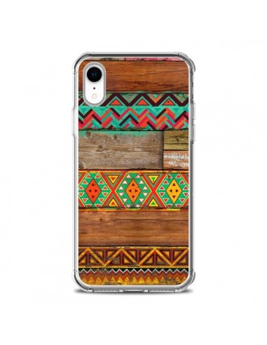 Coque iPhone XR Indian Wood Bois Azteque - Maximilian San