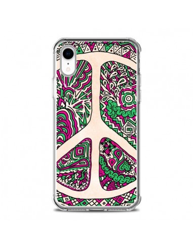 Coque iPhone XR Peace and Love Azteque Vainilla - Maximilian San