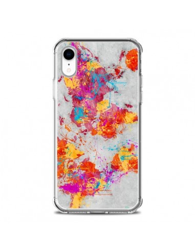 Coque iPhone XR Terre Map Monde Mother Earth Crying - Maximilian San