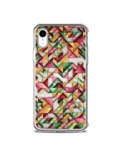 Coque iPhone XR Azteque Triangle Geometric World -...