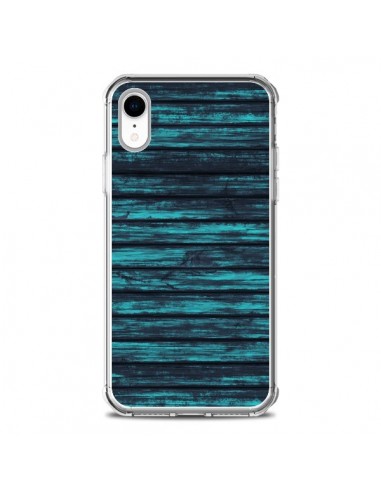 Coque iPhone XR Blue Moon Wood Bois - Maximilian San