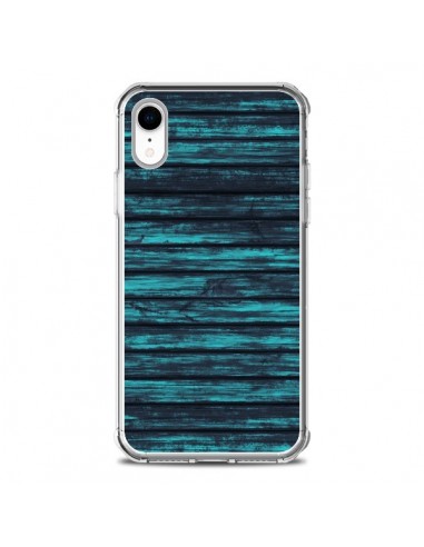 Coque iPhone XR Blue Moon Wood Bois - Maximilian San