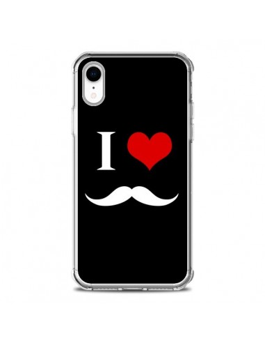 Coque iPhone XR I Love Moustache - Nico