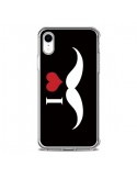 Coque iPhone XR I Love Moustache - Nico