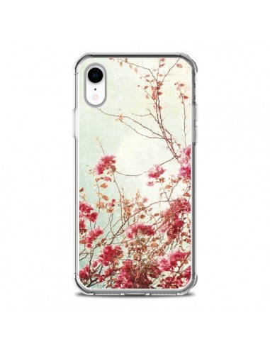 Coque iPhone XR Fleur Vintage Rose - Nico