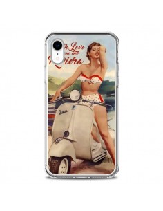 Coque iPhone XR Pin Up With Love From the Riviera Vespa...