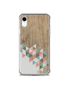 Coque iPhone XR Wood Bois Azteque Triangles Archiwoo -...