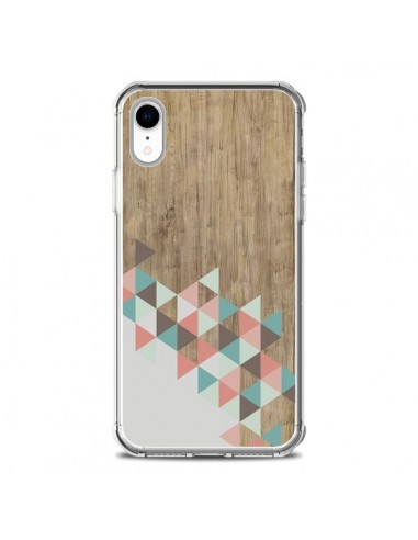 Coque iPhone XR Wood Bois Azteque Triangles Archiwoo - Pura Vida