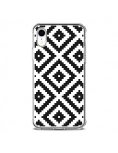 Coque iPhone XR Diamond Chevron Black and White - Pura Vida