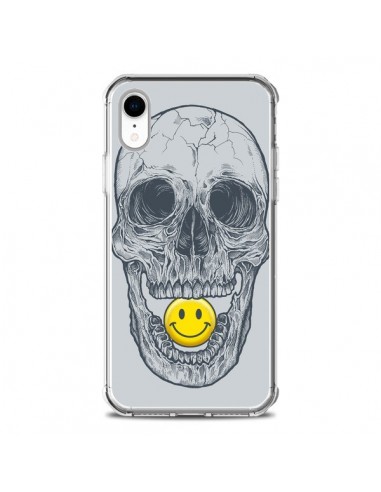 Coque iPhone XR Smiley Face Tête de Mort - Rachel Caldwell
