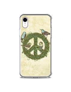 Coque iPhone XR Peace And Love Nature Oiseaux - Rachel...