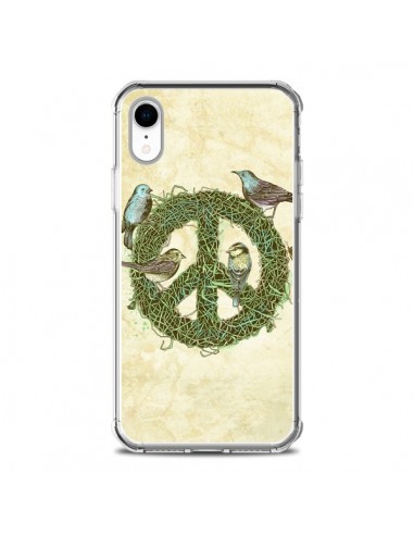 Coque iPhone XR Peace And Love Nature Oiseaux - Rachel Caldwell