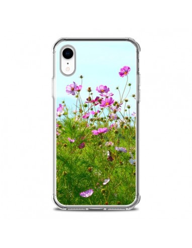 Coque iPhone XR Fleurs Roses Champ - R Delean