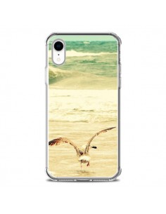 Coque iPhone XR Mouette Mer Ocean Sable Plage Paysage - R...