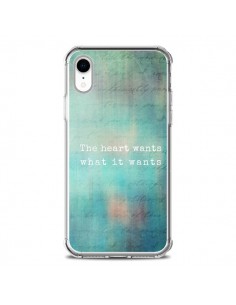 Coque iPhone XR The heart wants what it wants Coeur -...