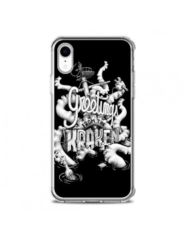 Coque iPhone XR Greetings from the kraken Tentacules Poulpe - Senor Octopus