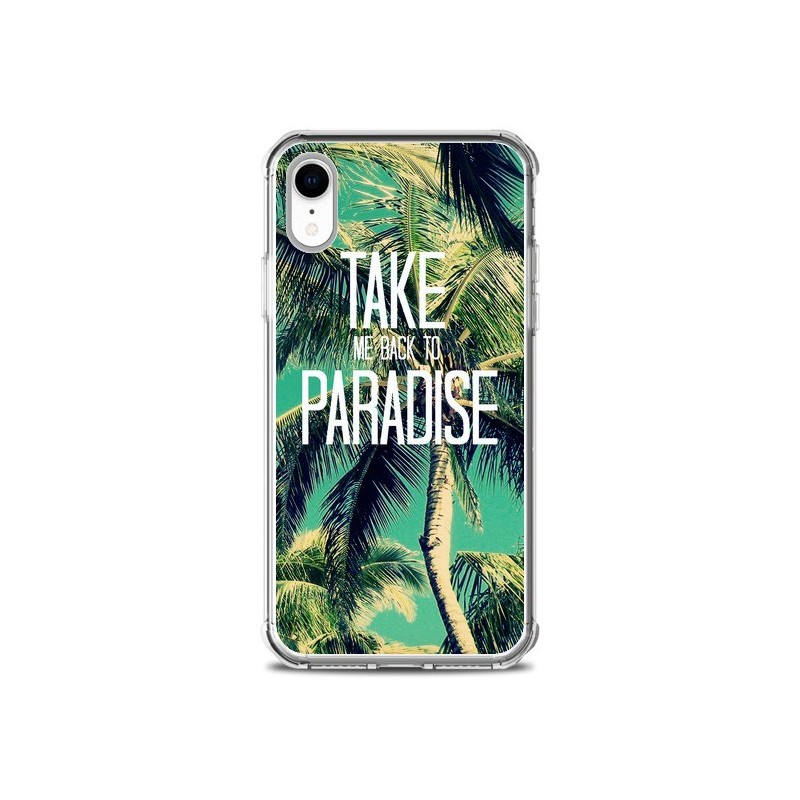 Coque iPhone XR Take me back to paradise USA Palmiers Palmtree - Tara Yarte