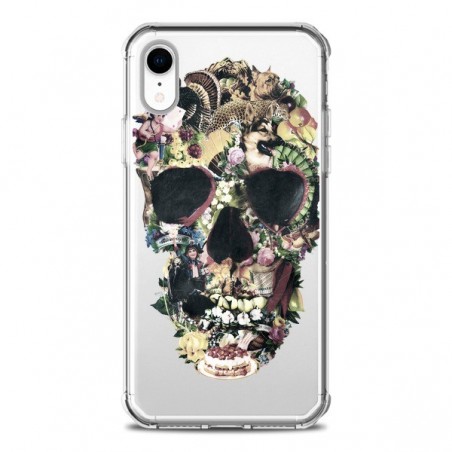 Coque iPhone XR Skull Vintage Tête de Mort Transparente souple - Ali Gulec
