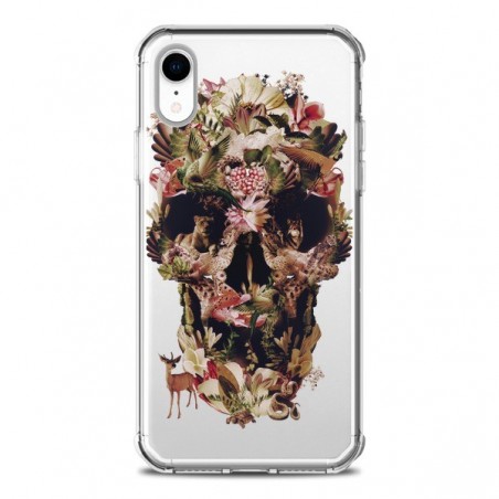 Coque iPhone XR Jungle Skull Tête de Mort Transparente souple - Ali Gulec