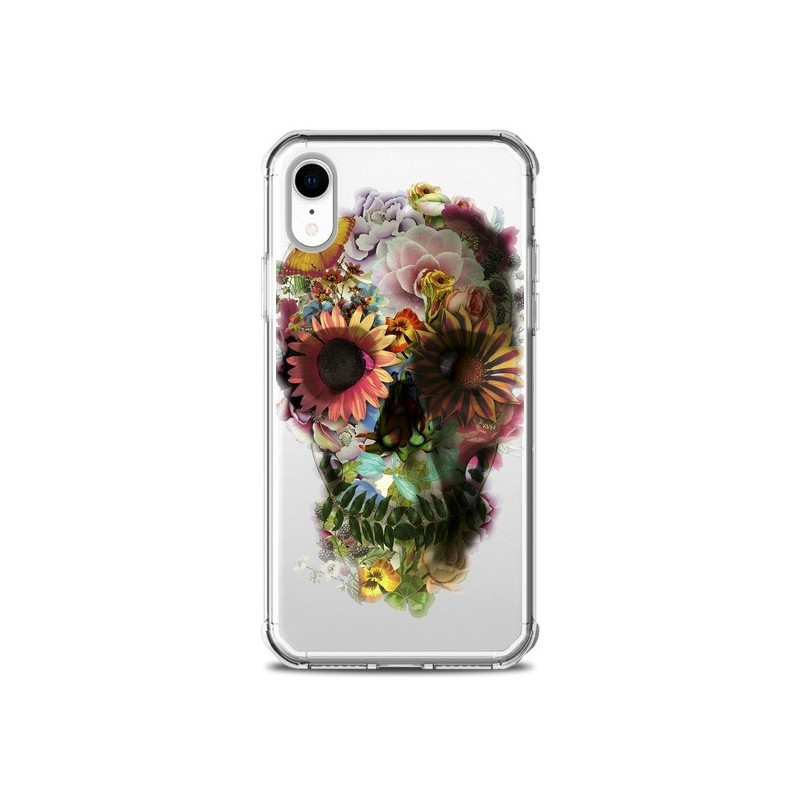 Coque iPhone XR Skull Flower Tête de Mort...