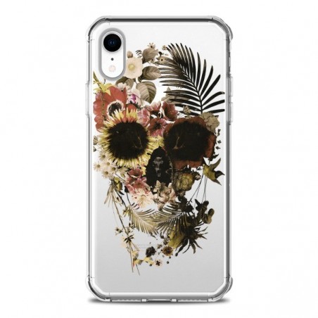 Coque iPhone XR Garden Skull Tête de Mort Transparente souple - Ali Gulec