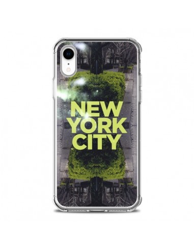Coque iPhone XR New York City Vert - Javier Martinez