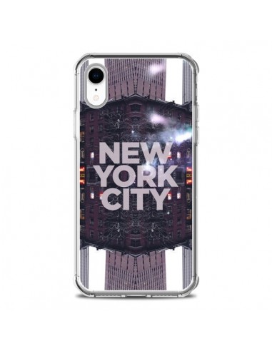 Coque iPhone XR New York City Violet - Javier Martinez