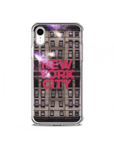 Coque iPhone XR New York City Buildings Rouge - Javier Martinez