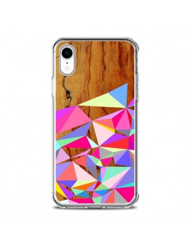 Coque iPhone XR Wooden Multi Geo Bois Azteque Aztec Tribal - Jenny Mhairi