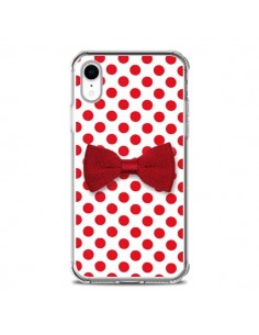 Coque iPhone XR Noeud Papillon Rouge Girly Bow Tie -...