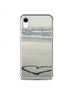 Coque iPhone XR Coeur Plage Beach Mer Sea Love Sable Sand...