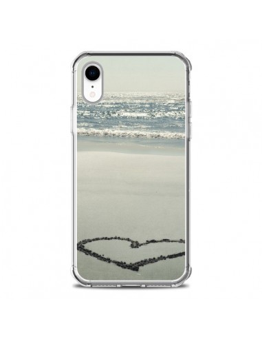 Coque iPhone XR Coeur Plage Beach Mer Sea Love Sable Sand - R Delean