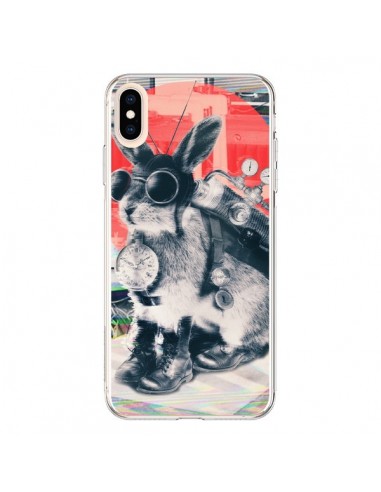 Coque iPhone XS Max Lapin Time Traveller - Ali Gulec