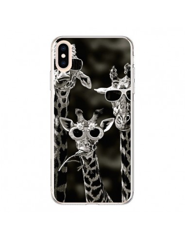 Coque iPhone XS Max Girafe Swag Lunettes Familiy Giraffe - Asano Yamazaki