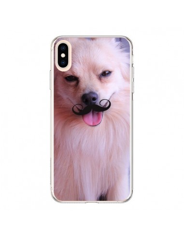 Coque iPhone XS Max Clyde Chien Movember Moustache - Bertrand Carriere