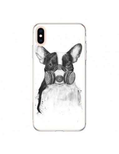 Coque iPhone XS Max Tagueur Bulldog Dog Chien Big City Life - Balazs Solti