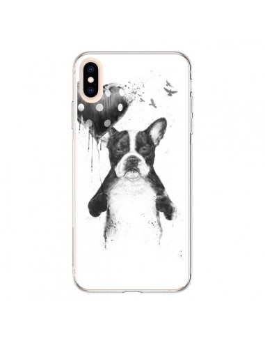 Coque iPhone XS Max Lover Bulldog Chien Dog My Heart Goes Boom - Balazs Solti