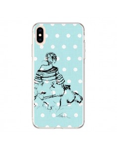 Coque iPhone XS Max Croquis Pois Femme Fashion Mode - Cécile
