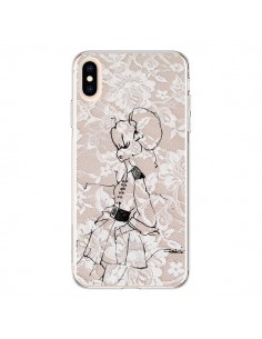 Coque iPhone XS Max Croquis Dentelle Femme Fashion Mode -...
