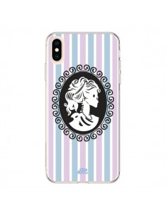 Coque iPhone XS Max Camée Squelette Rose - Enilec