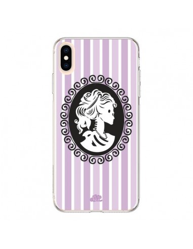 Coque iPhone XS Max Camée Squelette Rose et Bleue - Enilec