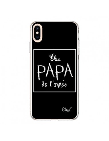 Coque iPhone XS Max Elu Papa de l'Année Noir - Chapo