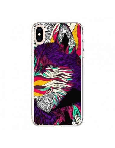 Coque iPhone XS Max Color Husky Chien Loup - Danny Ivan