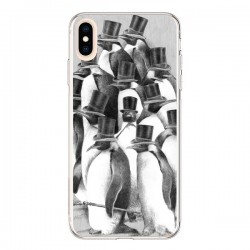 Coque iPhone XS Max Pingouins Gentlemen - Eric Fan