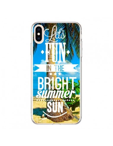 Coque iPhone XS Max Fun Summer Sun été - Eleaxart