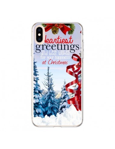 Coque iPhone XS Max Voeux Joyeux Noël - Eleaxart