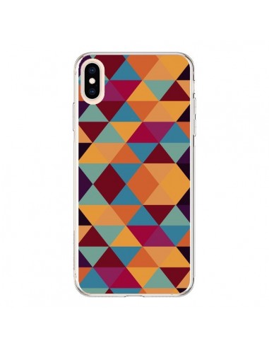 Coque iPhone XS Max Azteque Triangle Orange - Eleaxart