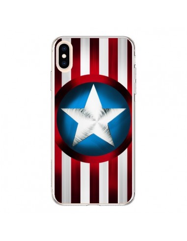 Coque iPhone XS Max Captain America Great Defender - Eleaxart