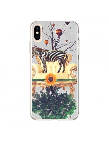 Coque iPhone XS Max Zebre The World - Eleaxart